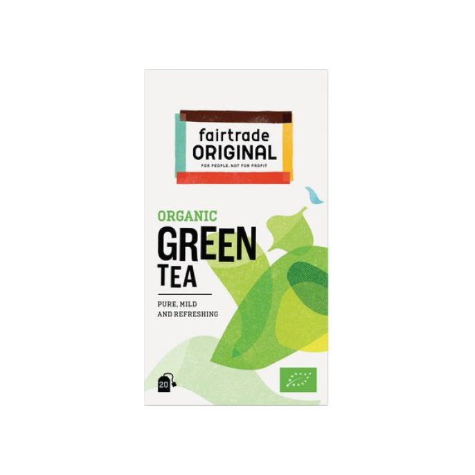 FAIR TRADE ORIGINAL Organic Thee Green Tea (doos 6 x 20 stuks)