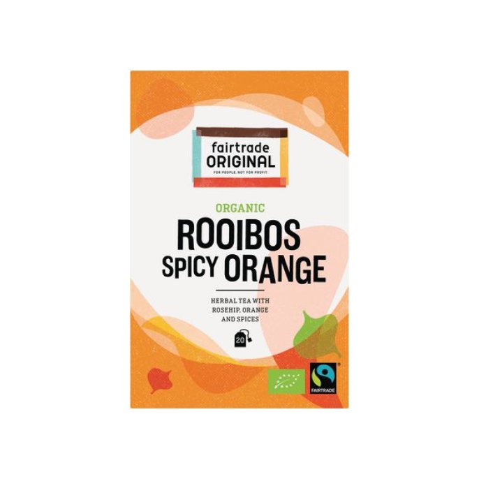 FAIR TRADE ORIGINAL Organic Thee Rooibos Spicy Orange (doos 6 x 20 stuks)