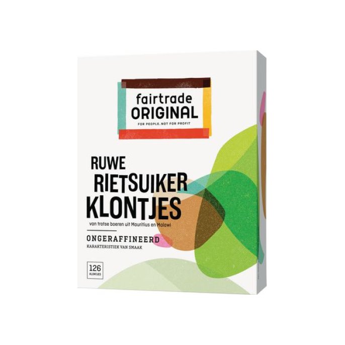 FAIR TRADE ORIGINAL Suikerklontjes Rietsuiker Ongeraffineerd (pak 500 gram)