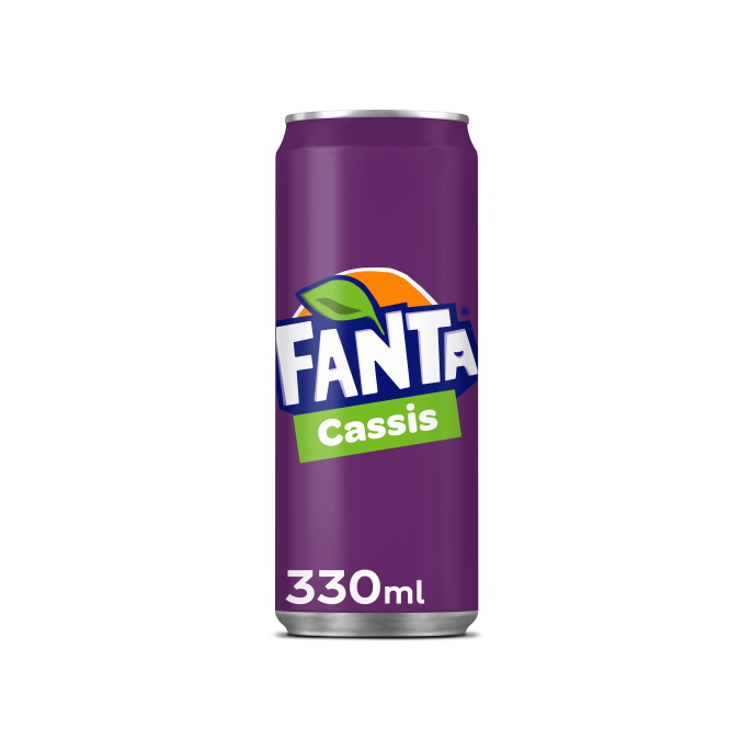 FANTA Cassis Frisdrank 0.33 l blik (pak 24 stuks)