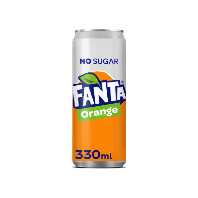 FANTA Orange ZERO Frisdrank 0.33 l blik (pak 24 stuks)