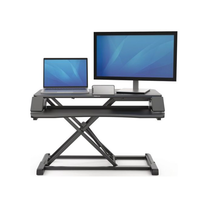 FELLOWES Corsivo™ Zit-Sta werkstation Zwart