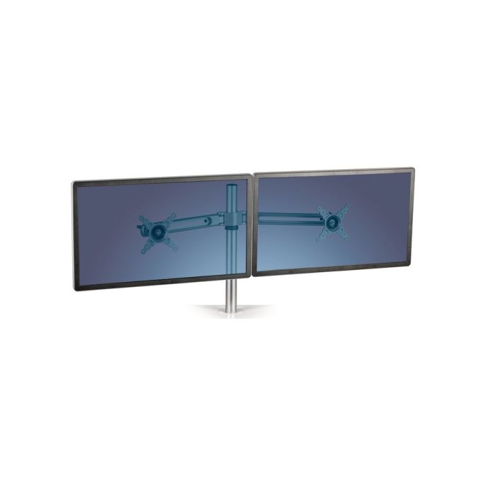 FELLOWES Lotus™ armset voor twee monitors aluminium 72 x 14 x 42 cm zilver