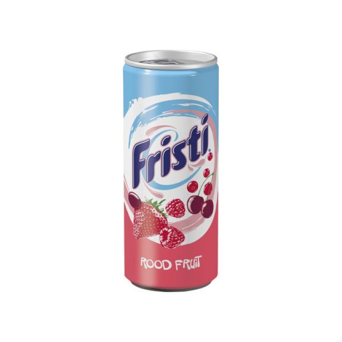 FRISTI Rood fruit Yoghurtdrank in blik (pak 24 stuks)