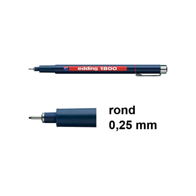 Fineliner EDDING 1800 0.1mm rood (10 stuks)