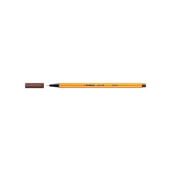 Fineliner Stabilo point 88 0.4 bruin/d10