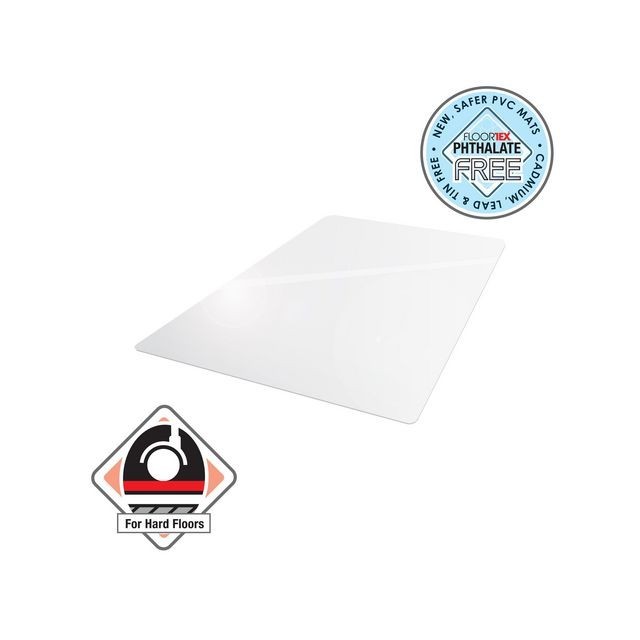 Floortex Cleartex® AdvantageMat PVC Vloermat voor harde vloer 1200 x 1500 mm Antimicrobieel Transparant