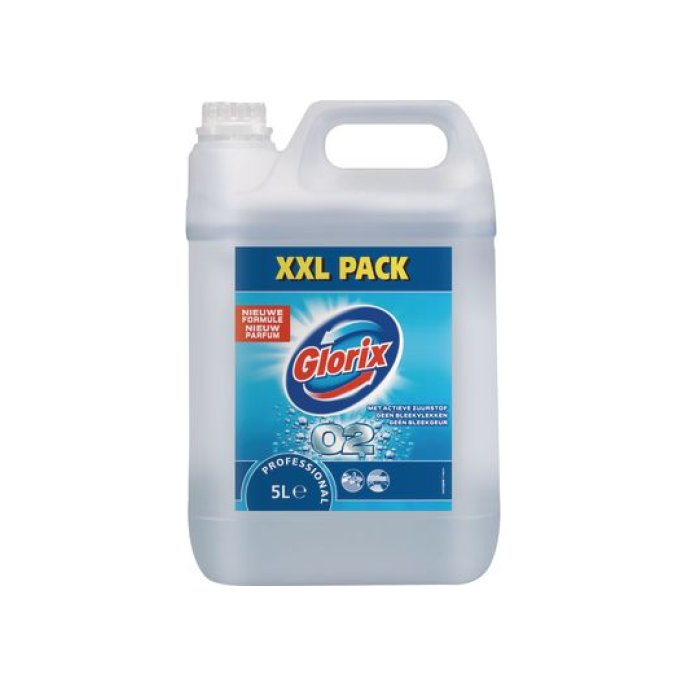 GLORIX Toiletreiniger grootverpakking O2 met actieve zuurstof (fles 5 liter)