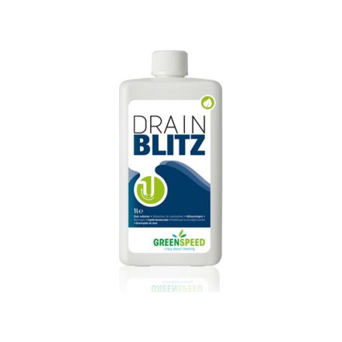 GREENSPEED Drain Blitz Vloeibare GootsteenonstopperKnijpfles Ongeparfumeerd (doos 8 x 1000 milliliter)