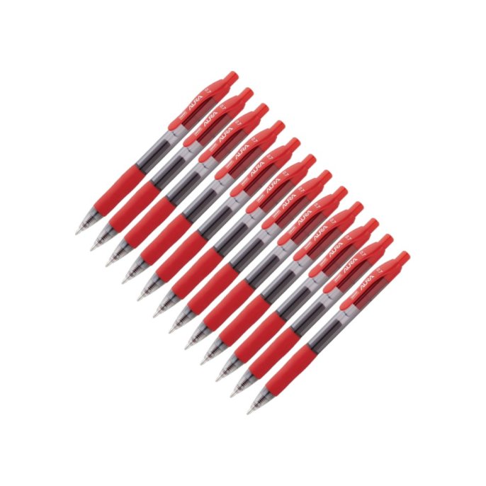 Gelpen AURA 0,7mm rood / 12 stuks