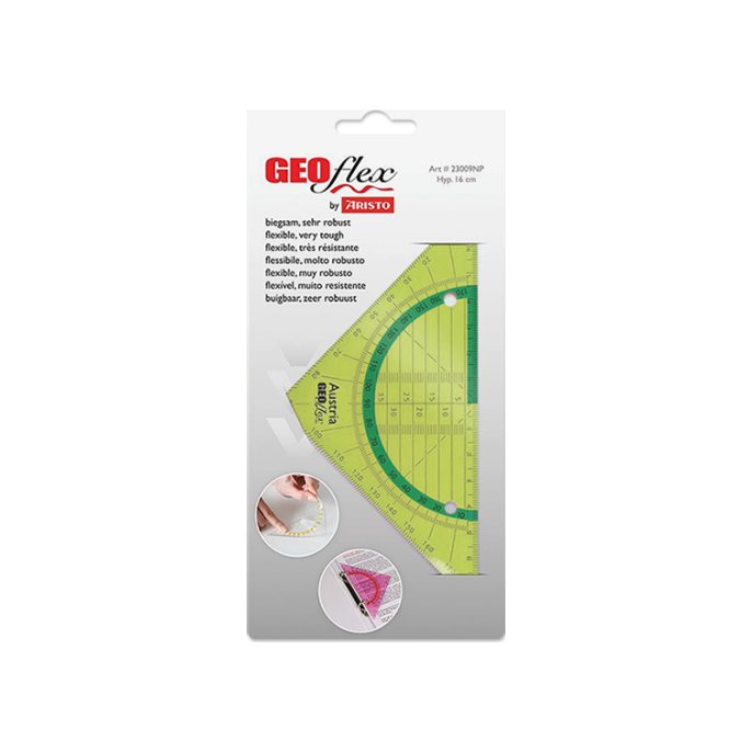 Geodriehoek Aristo flex 16cm groen