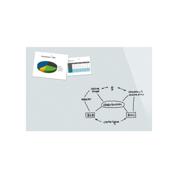 Glasbord SIGEL 150x100 magnetisch wit
