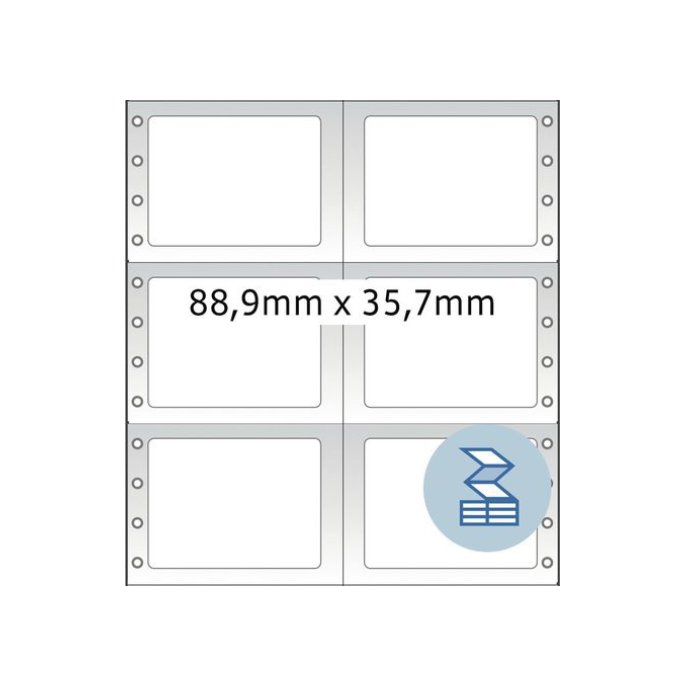 HERMA HERMA Computer labels - doorlopende kettingetiketten - 8000 etiket(ten) - 889 x 357 mm (pak 8000 stuks)