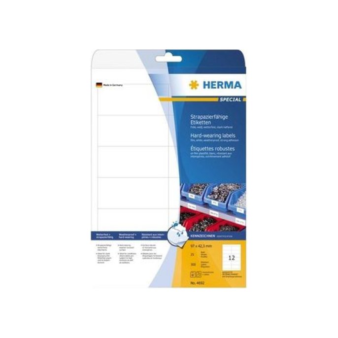 HERMA Weerbestendige folie etiketten 97x423 mm 4692 (pak 300 stuks)