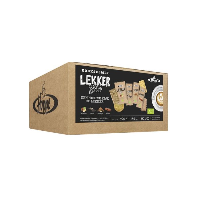 HOPPE Koekjesmix Lekker Bio Assorti (doos 150 stuks)