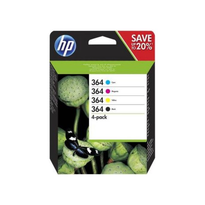 HP 364 Inktcartridge Zwart en kleur (pak 4 stuks)