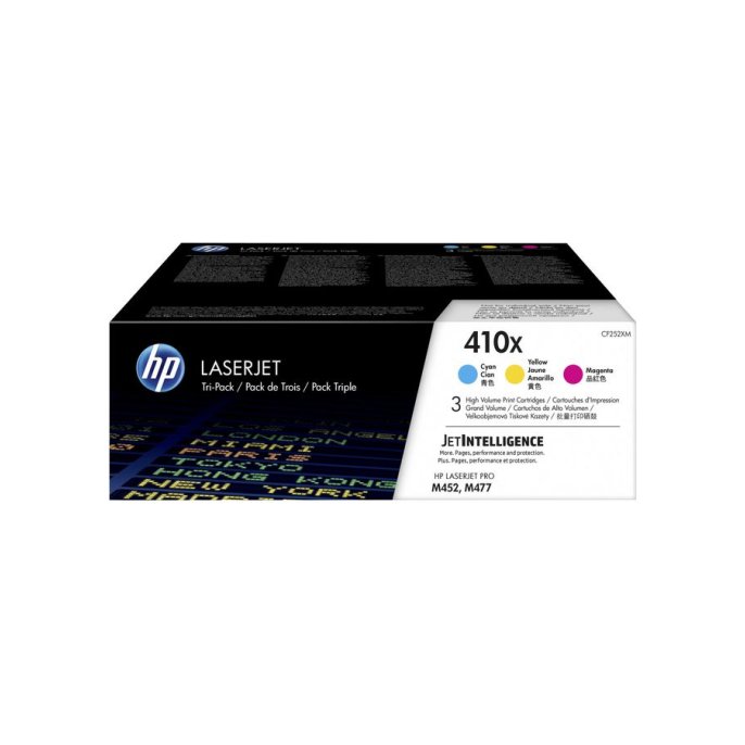 HP 410X CF252XM Toner Hoog Rendement Magenta Geel Cyaan (pak 3 stuks)