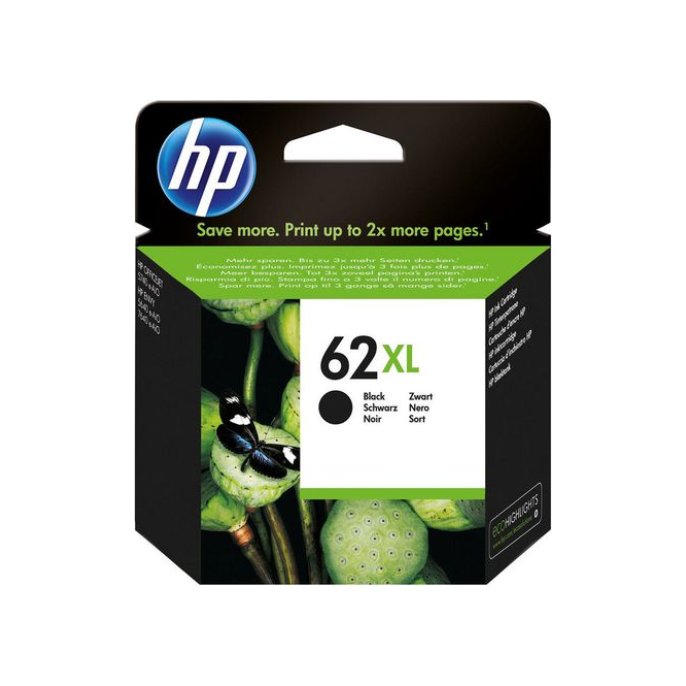 HP 62XL Inktcartridge Hoog Capaciteit Zwart