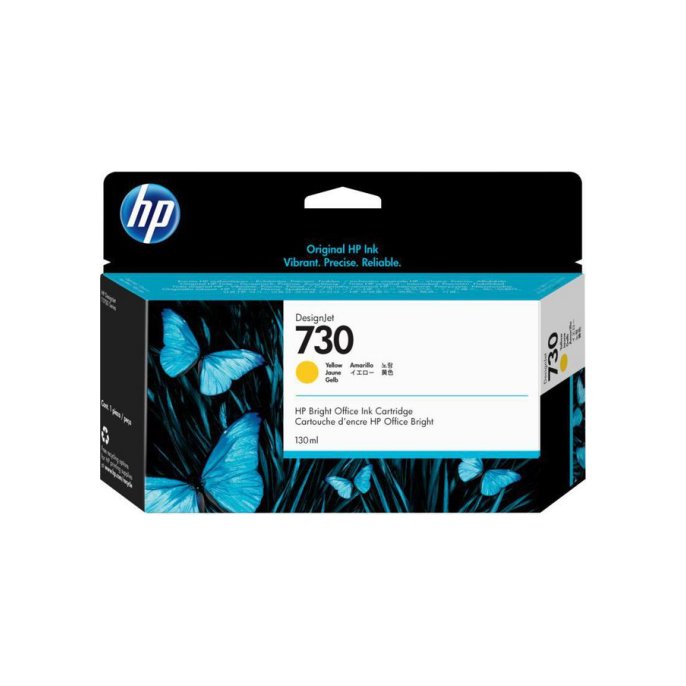 HP 730 Inktcartridge 130 ml Geel