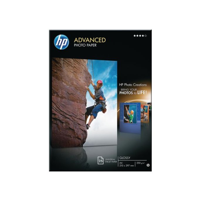 HP Advanced gloss foto papier A4 250 g/m² (pak 25 vel)