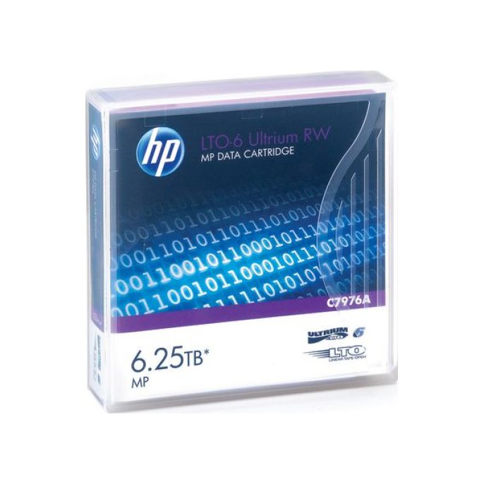 HP C7976A LTO-6 Ultrium RW Datacartridge 625 TB Paars