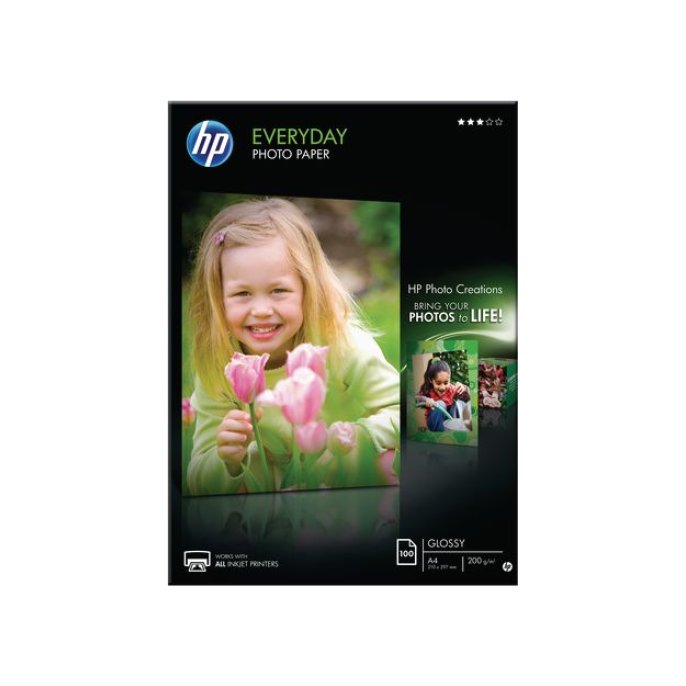 HP Everyday inkjet photo papier A4 200 g/m² (pak 100 vel)