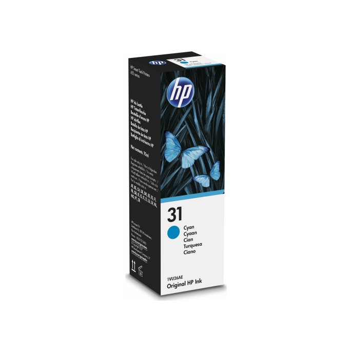 HP Inkjet 31 Inktfles Cyaan (1 fles x 70 milliliter)