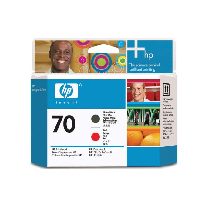 HP Printkop 70 Single Pack C9409A mat zwart rood