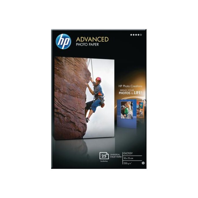 HP fotopapier Advanced gloss 10 x 15 cm (pak 25 vel)