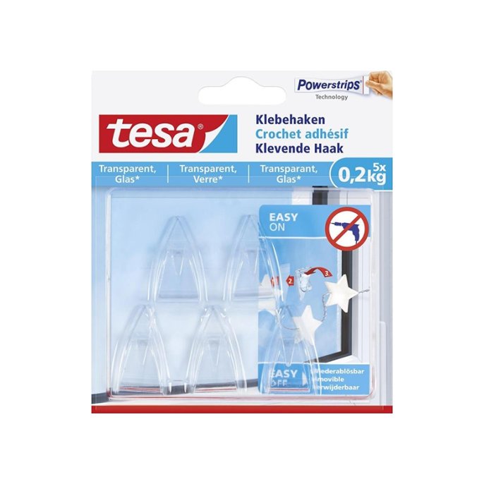 Haak TESA zelfklevend 0.2kg transp (5 stuks)