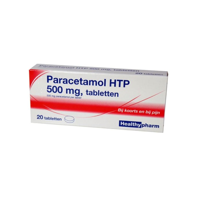 Healthypharm Paracetamol Pijnstiller 500 mg (pak 20 stuks)