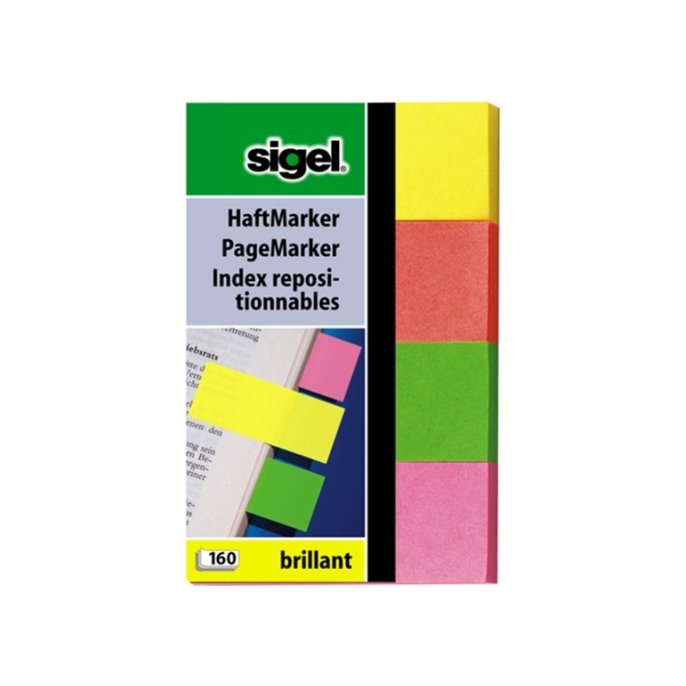 Index SIGEL 25x50mm 4 kleuren/pk4x40