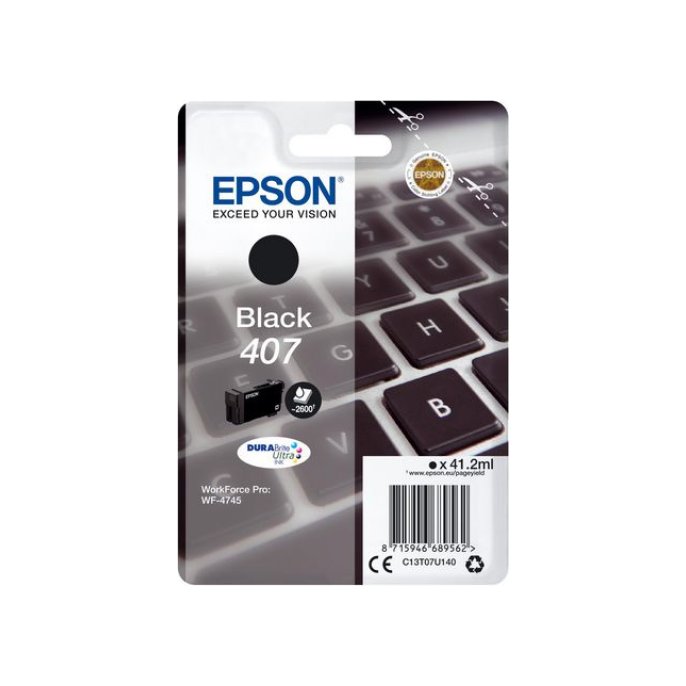 Inkjet Epson 407 C13T07U140 zwart