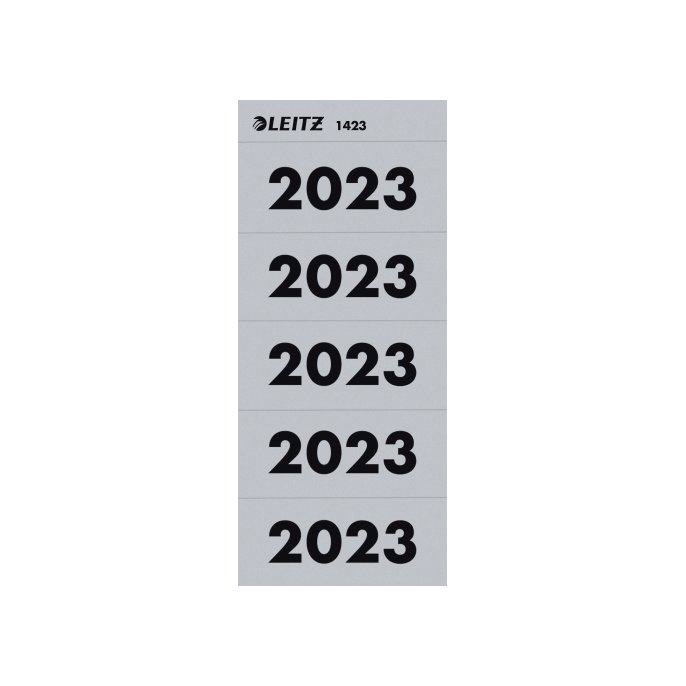 Jaaretiket LEITZ 2023 grijs (100 stuks)