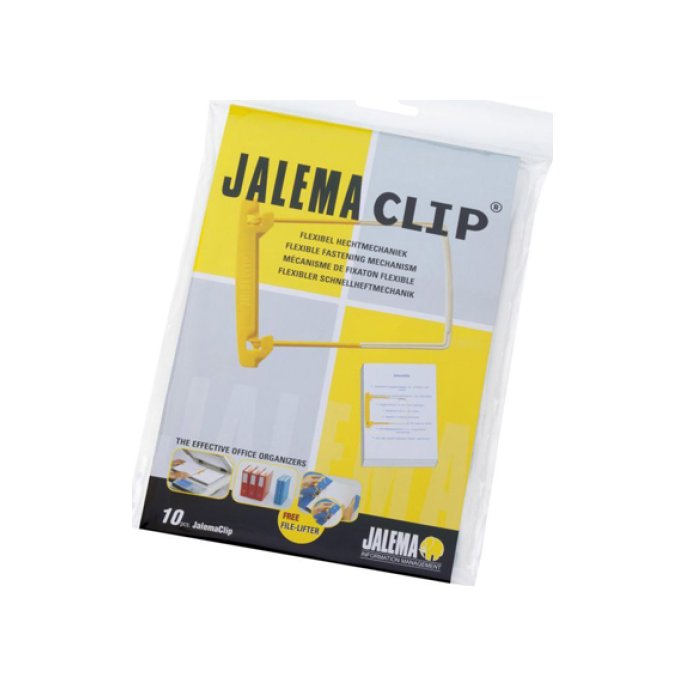 Jalema Archiefbinder Clip geel (pak 10 stuks)