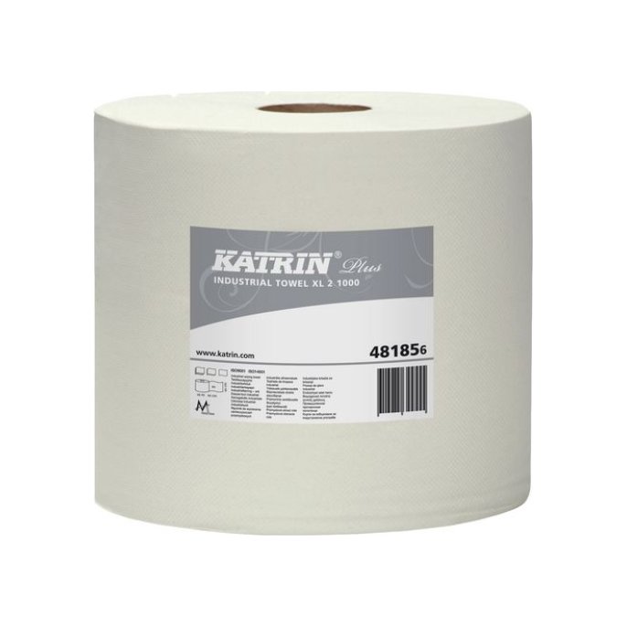 KATRIN Plus XL2 Papieren Handdoekrol 2-laags 265 mm 1000 vel Wit (pak 2 x 1000 vel)