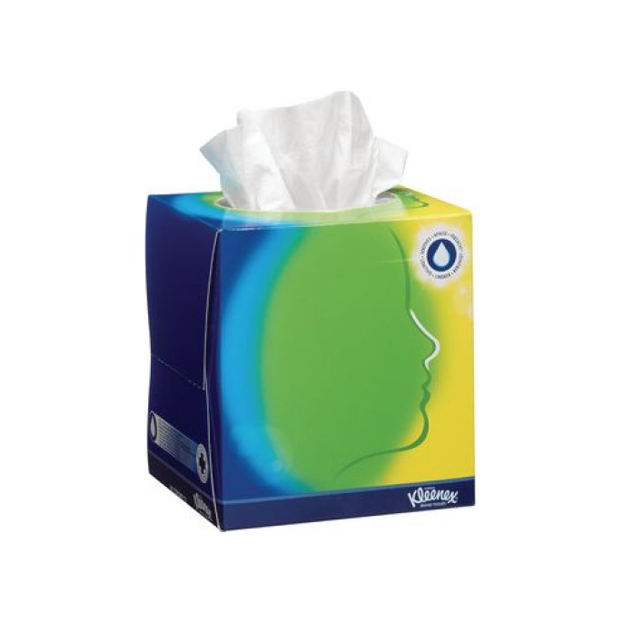 Kleenex® Facial Tissues Balsam in dispenserdoos. 3-laags (pak 56 stuks)