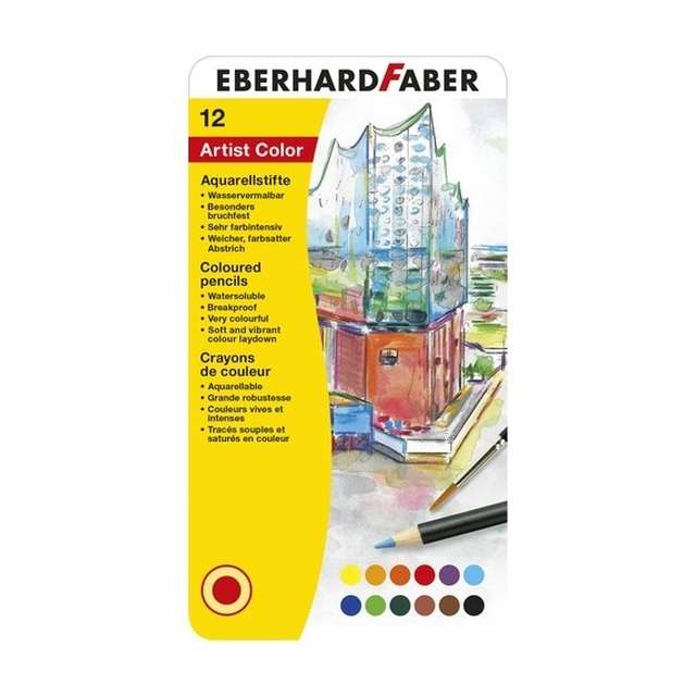 Kleurpotlood EF aquarel assorti/pk24