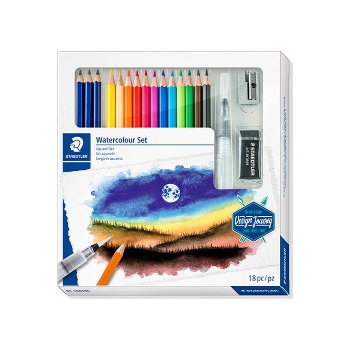 Kleurpotlood STAEDTLER aquarel ass/set18