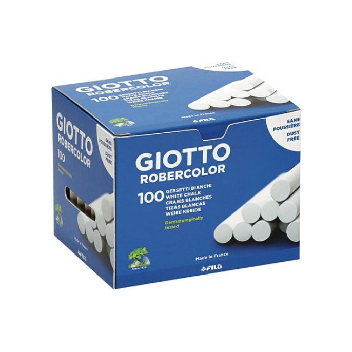 Krijt Giotto anti-dust wit /doos 100