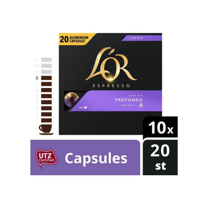 LOR Espresso Lungo Profondo Koffiecapsules (pak 20 stuks)