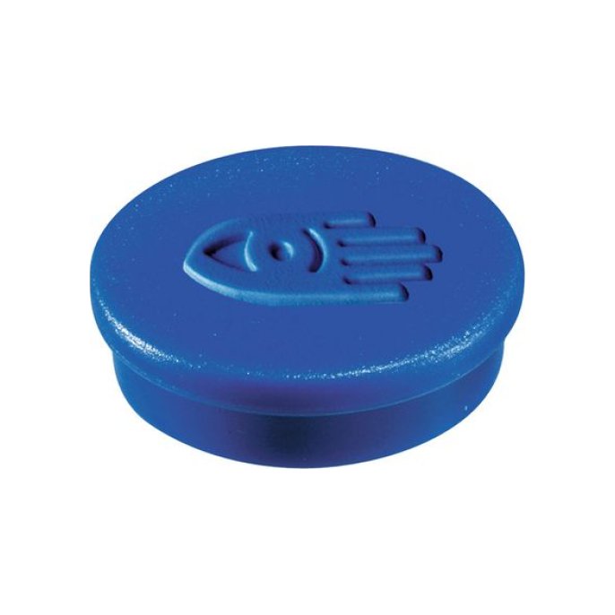 LEGAMASTER Magneet rond 20 mm magneetsterkte 250 gram blauw (pak 10 stuks)