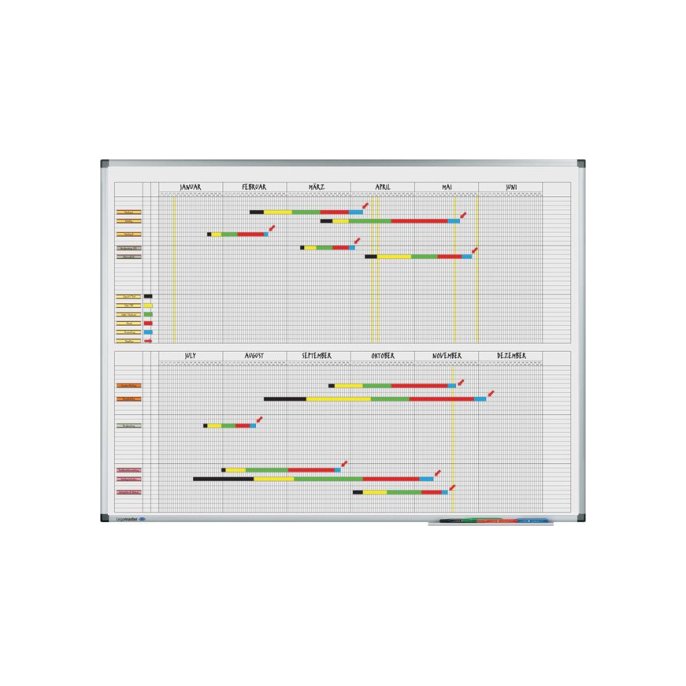 LEGAMASTER PREMIUM Jaarplanner 6 maanden 900 x 120 mm