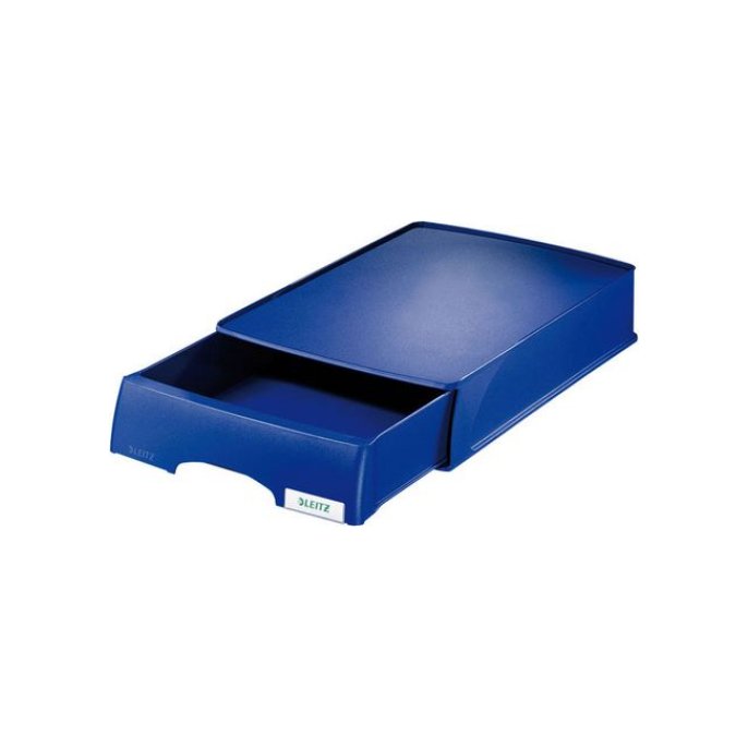 LEITZ Plus Brievenbak met Lade Polystyreen 255 x 70 x 376 mm Blauw