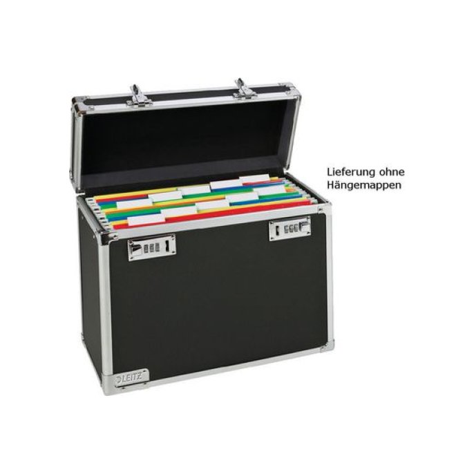 LEITZ Secure Storage 20 hangmappenkoffer 20 hangmappen (A4) zwart