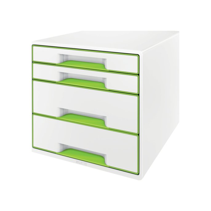 LEITZ WOW desk cube 4D wit/groen