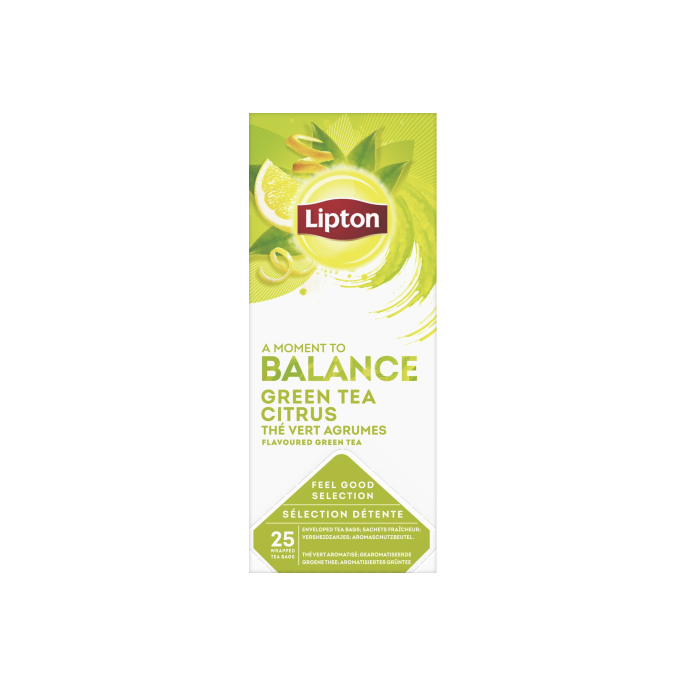 LIPTON Feel Good Selection Groene Thee Citroen (6x25 stuks)