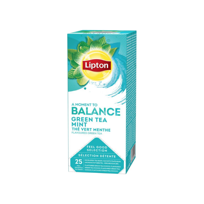 LIPTON Thee Green mint 1.6 gram per zakje (doos 150 stuks)