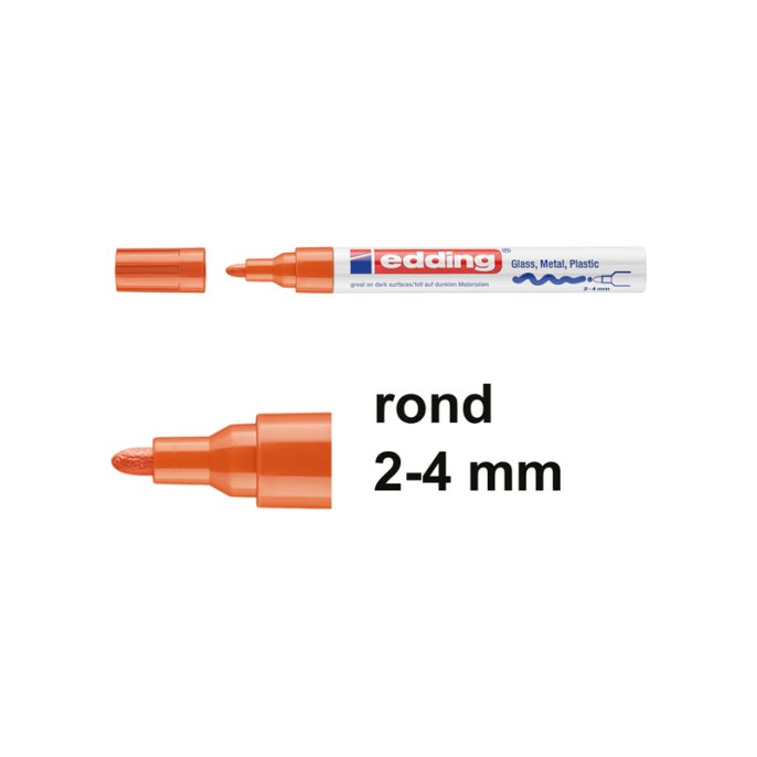 Lakmarker EDDING 750 2-4mm oranje (10 stuks)