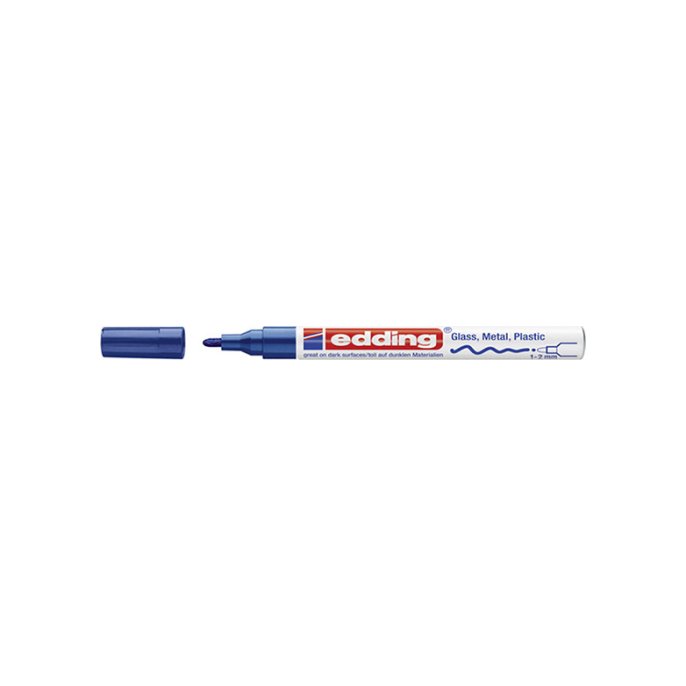 Lakmarker EDDING 751 1-2mm blauw (10 stuks)